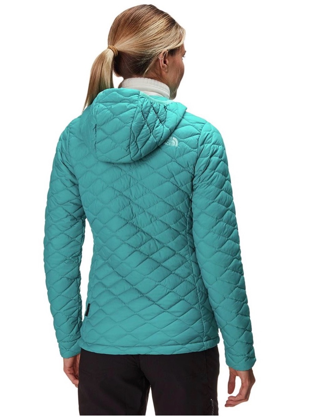 NORTH FACE WOMENS THERMOBALL ECO HOODIE JACKET Teal XS